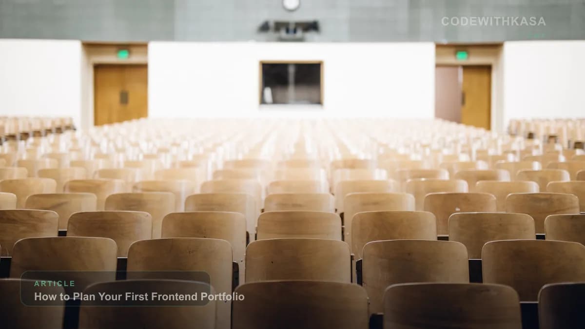 How to Plan Your First Frontend Portfolio