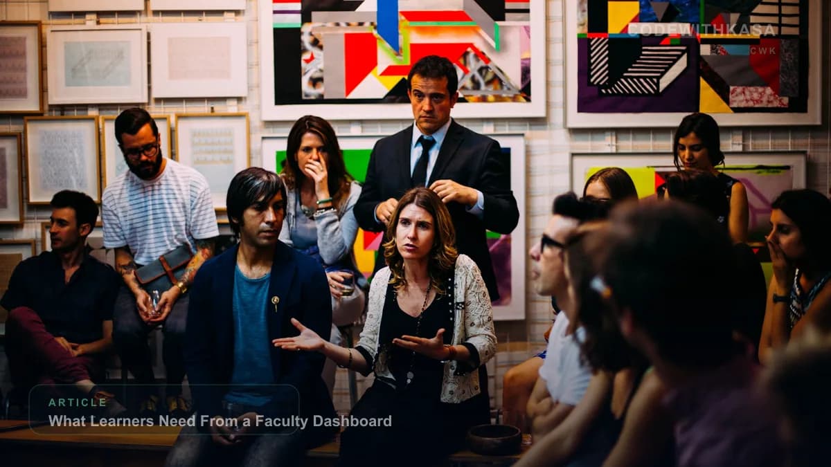 What Learners Need From a Faculty Dashboard