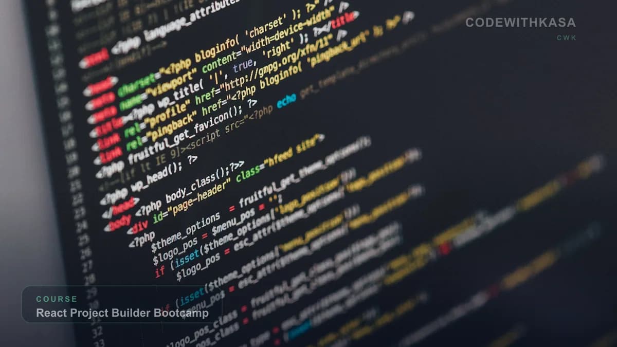 React Project Builder Bootcamp CodeWithKasa course cover photo