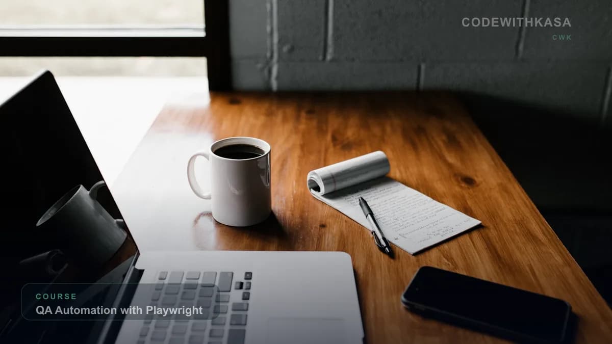 QA Automation with Playwright CodeWithKasa course cover photo