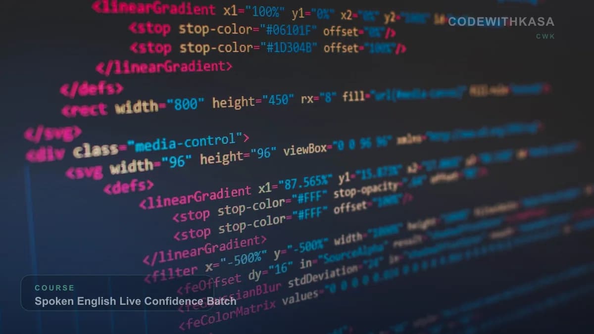 Spoken English Live Confidence Batch CodeWithKasa course cover photo