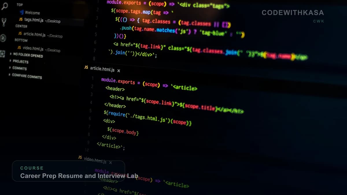 Career Prep Resume and Interview Lab CodeWithKasa course cover photo