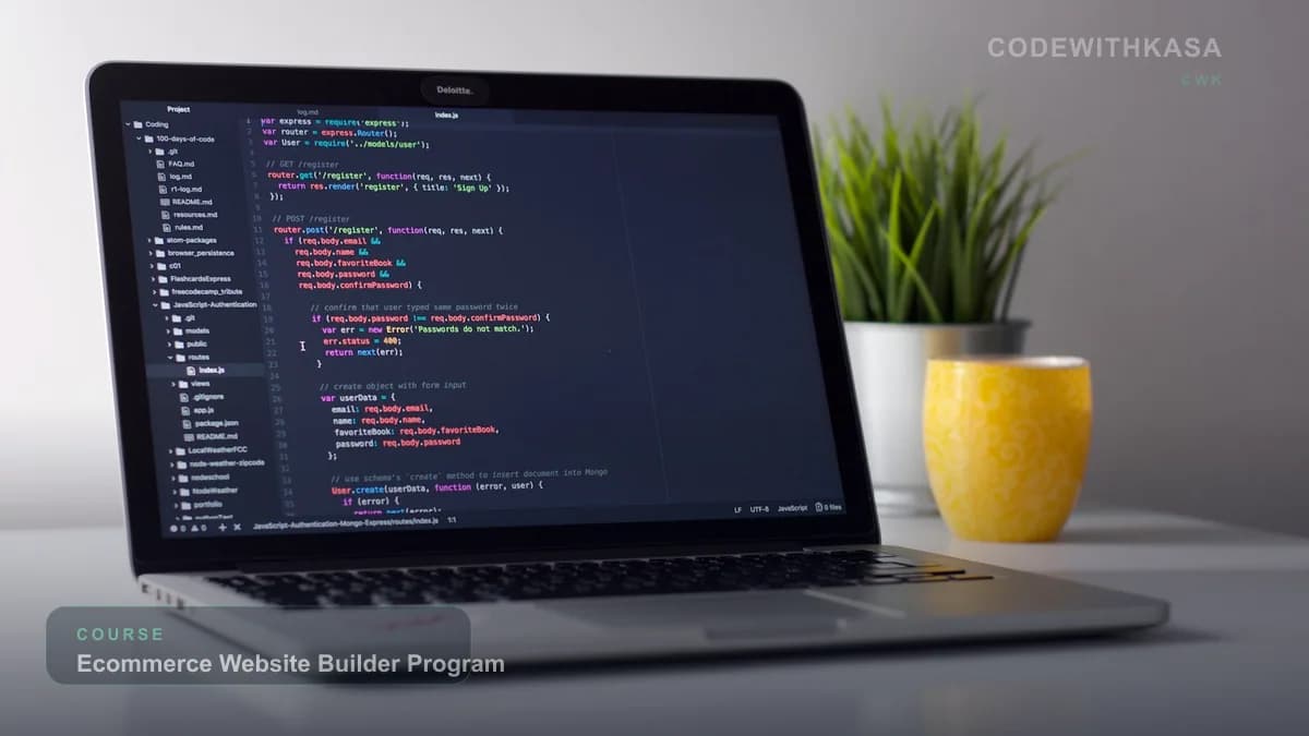 Ecommerce Website Builder Program CodeWithKasa course cover photo